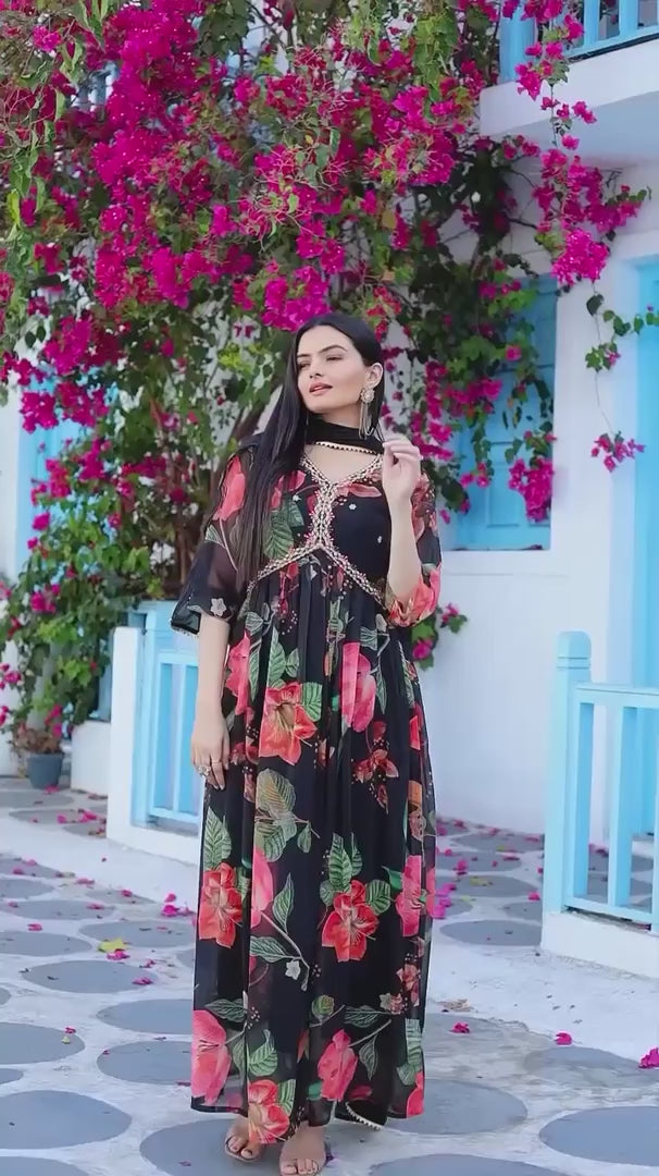 Real Modeling GOWN style with dupatta