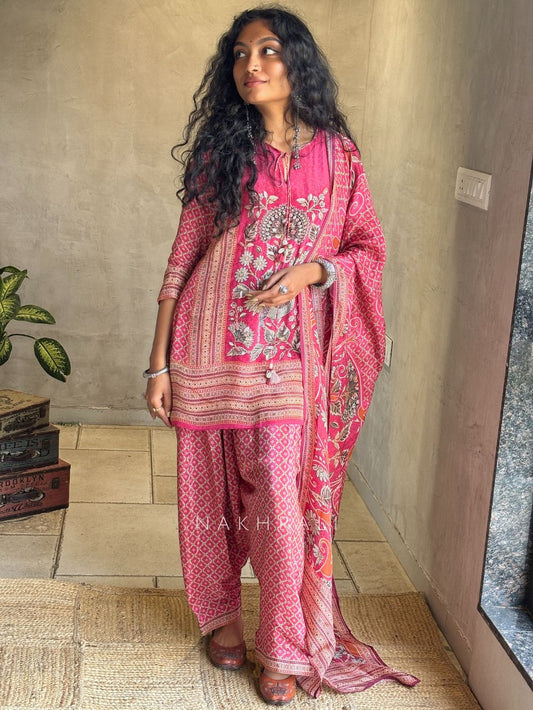 Rina Traditional Printed Kurta Palazzo Set with Dupatta