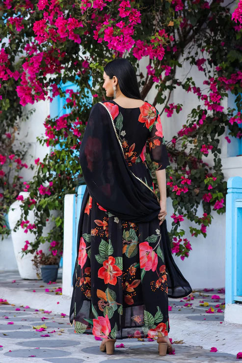 Real Modeling GOWN style with dupatta